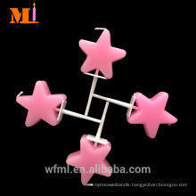 Factory Supplier Smokeless Pink Star Shaped Birthday Candles For A Cake